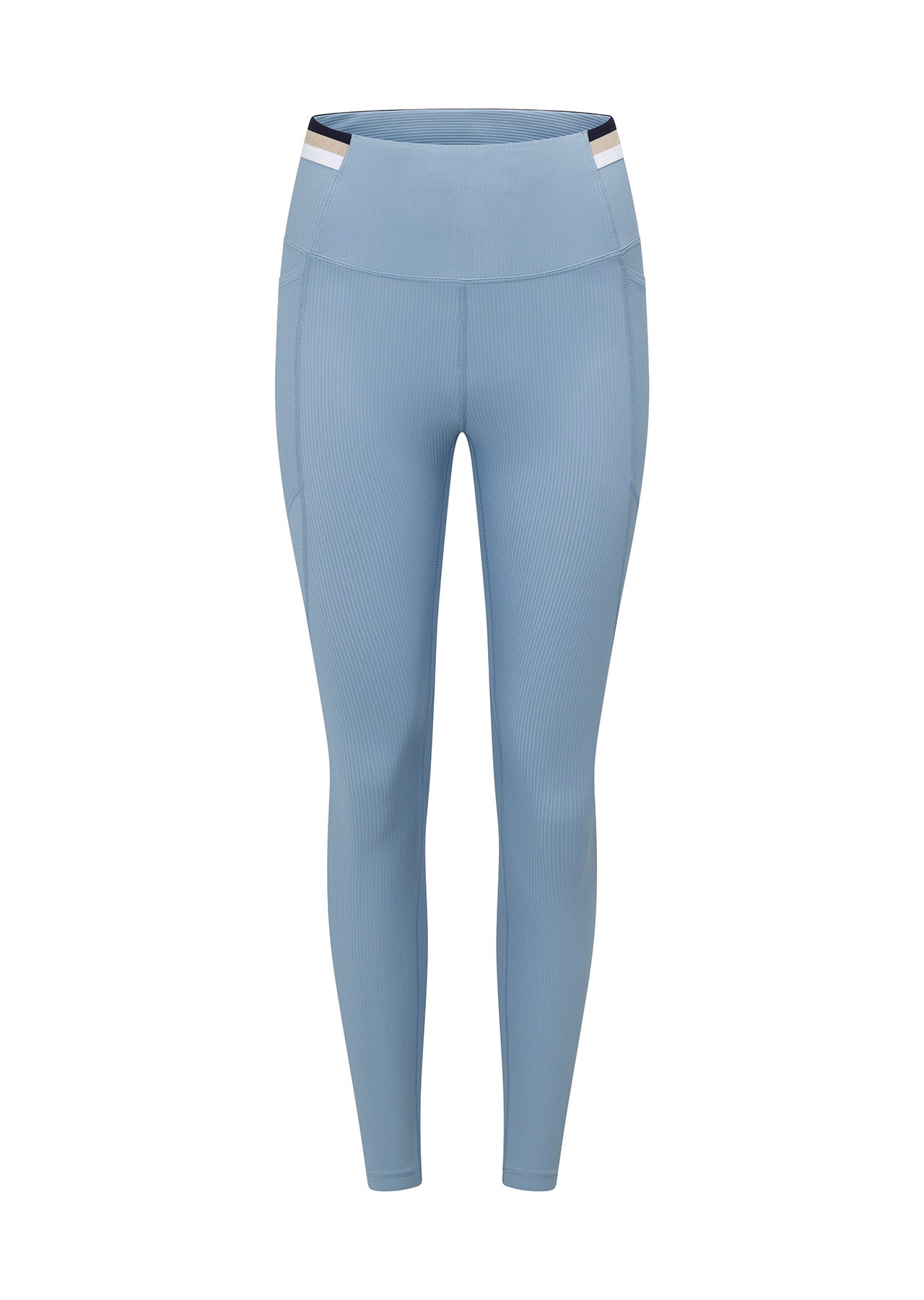 Lorna Jane Transform Rib Booty Ankle Biter Leggings - Glacia Blue
