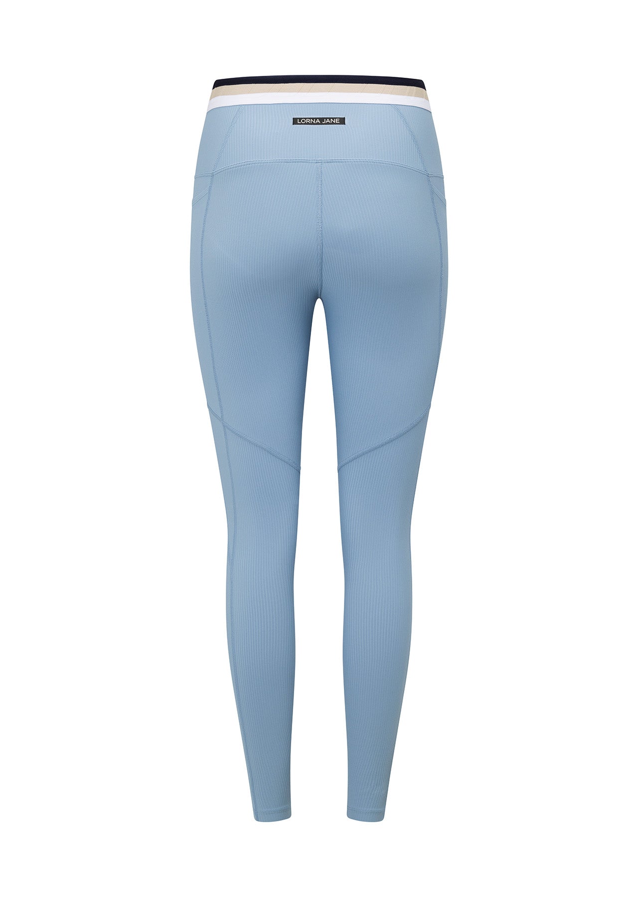 Lorna Jane Transform Rib Booty Ankle Biter Leggings - Glacia Blue