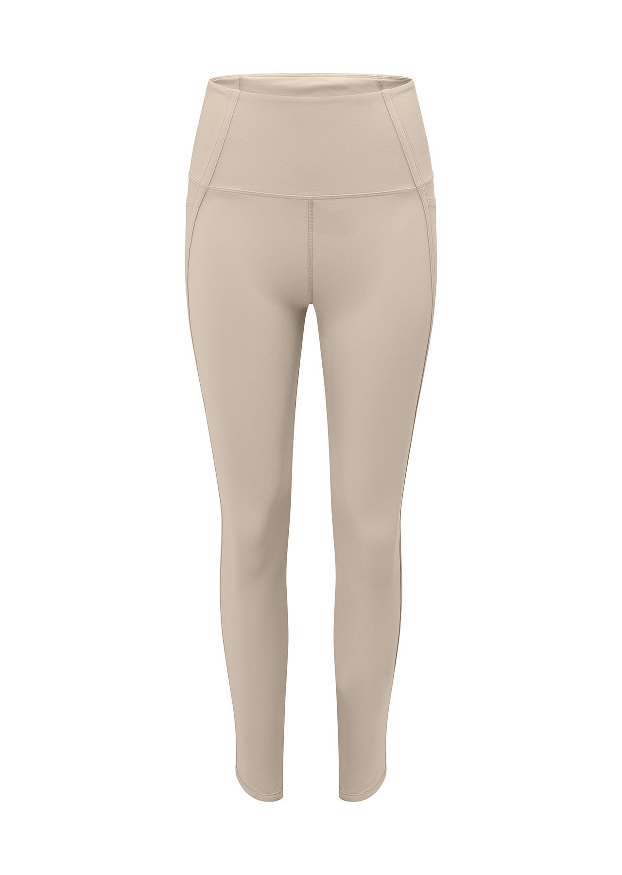Lorna Jane Hi-Fold Booty Ankle Biter Leggings - Off White