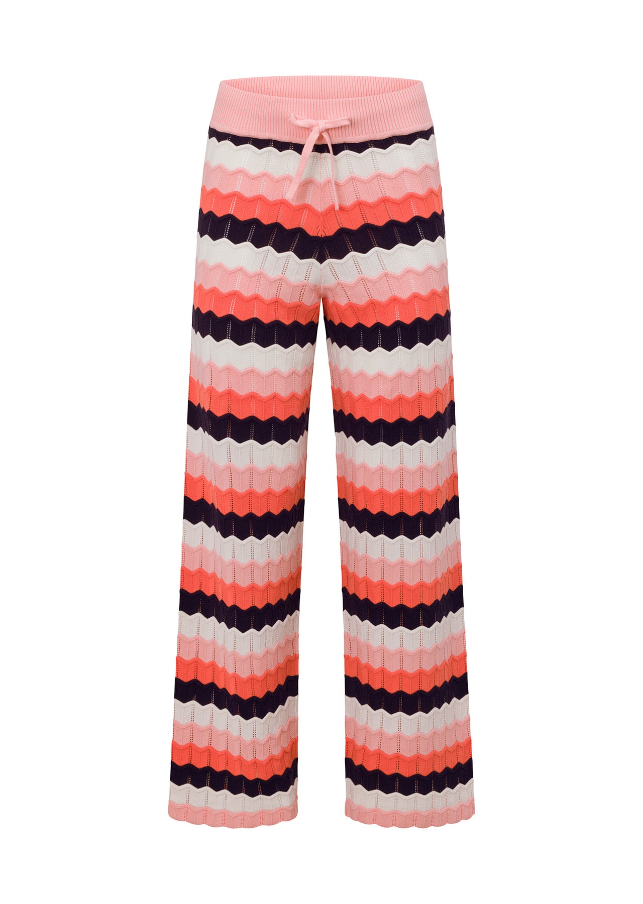 Lorna Jane Summer Knitted Lounge Pants - Peach Stripe
