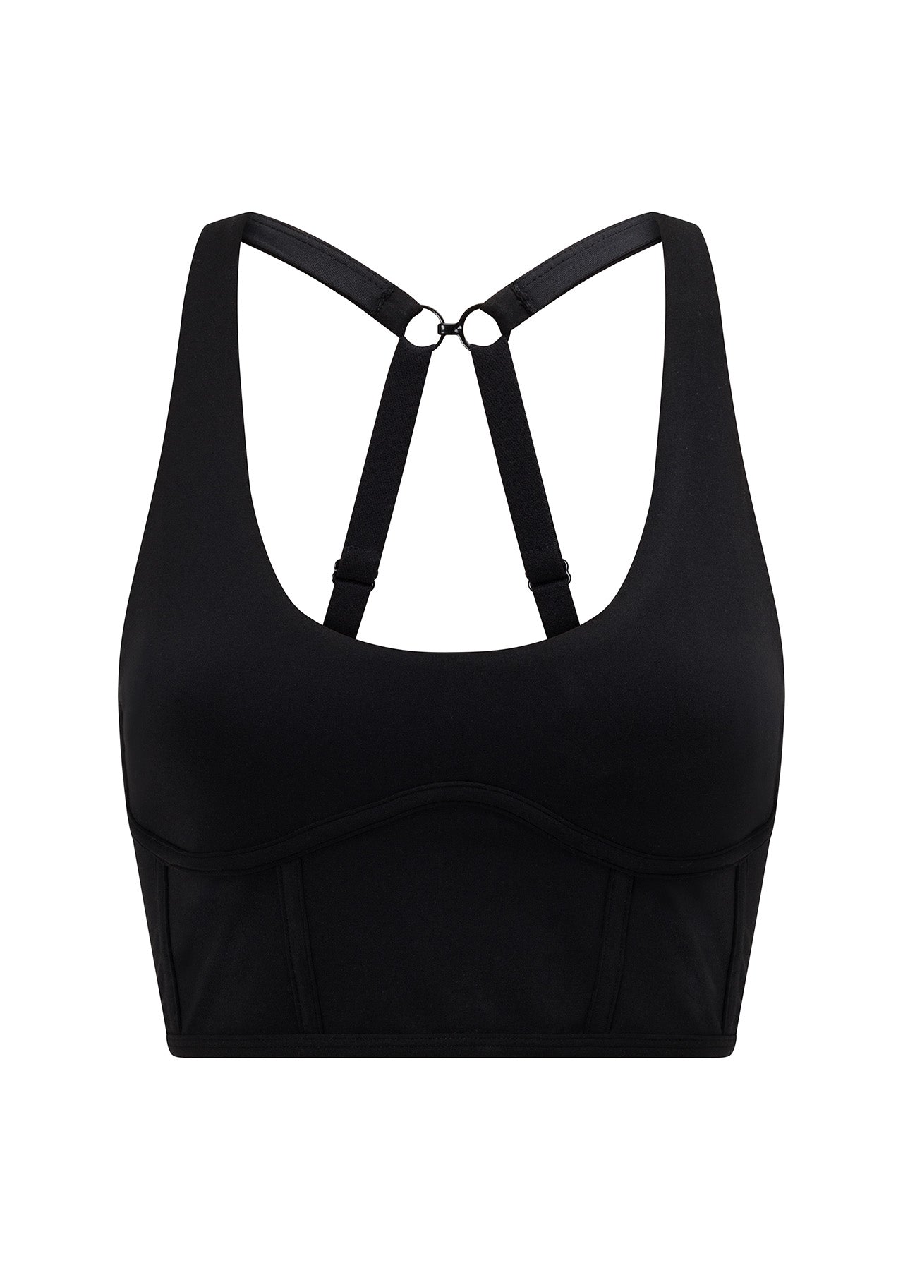 Lorna Jane Corset Long Line Bra - Black