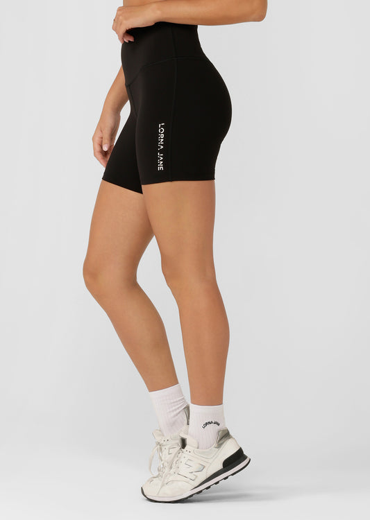 Lorna Jane Lotus No Chafe Cool Touch Bike Short - Black