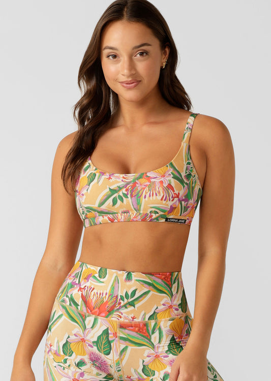 Lorna Jane Tropicana Sports Bra - Summer Tropicana Print
