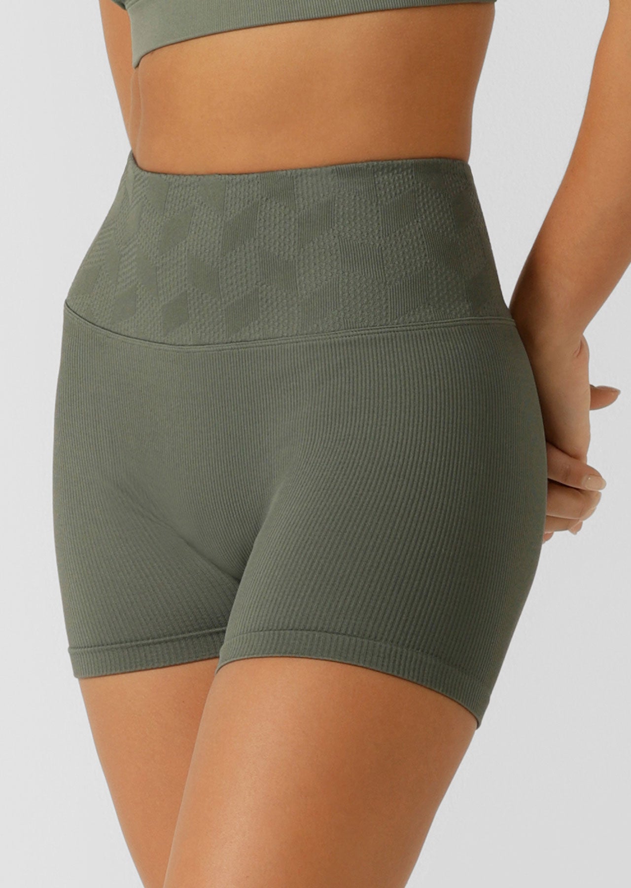 Lorna Jane Movement Active Seamless Bike Shorts - Dark Matcha