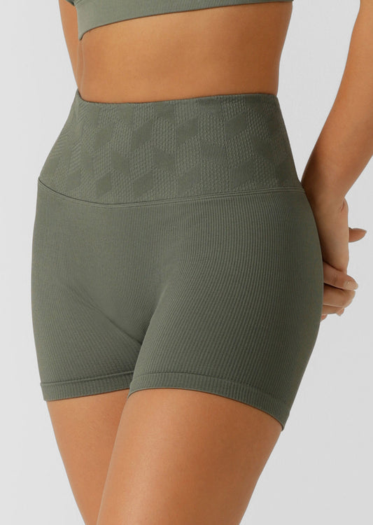 Lorna Jane Movement Active Seamless Bike Shorts - Dark Matcha