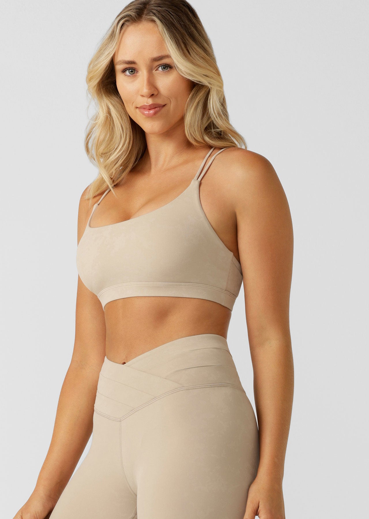 Lorna Jane Meditate Sports Bra - Off White Cloud
