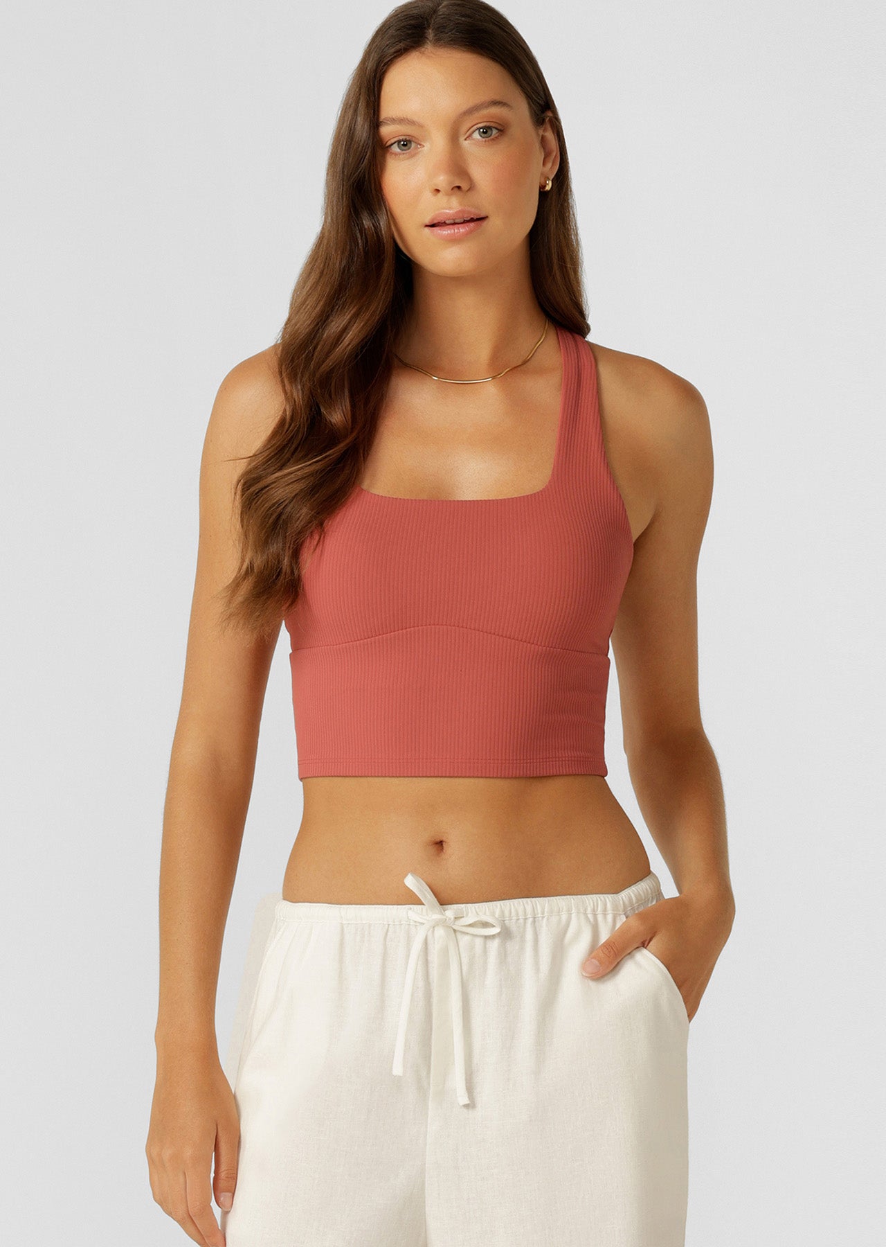 Lorna Jane Willpower Bra Tank Combo - Earth