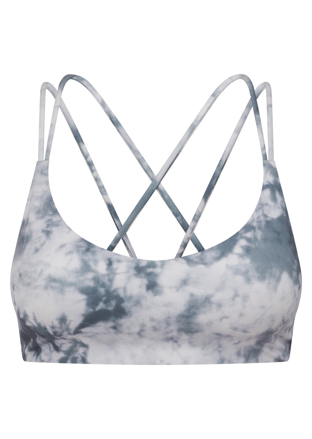 Lorna Jane Sky High Tie Dye All Day Sports Bra - Titanium Tie Dye Print