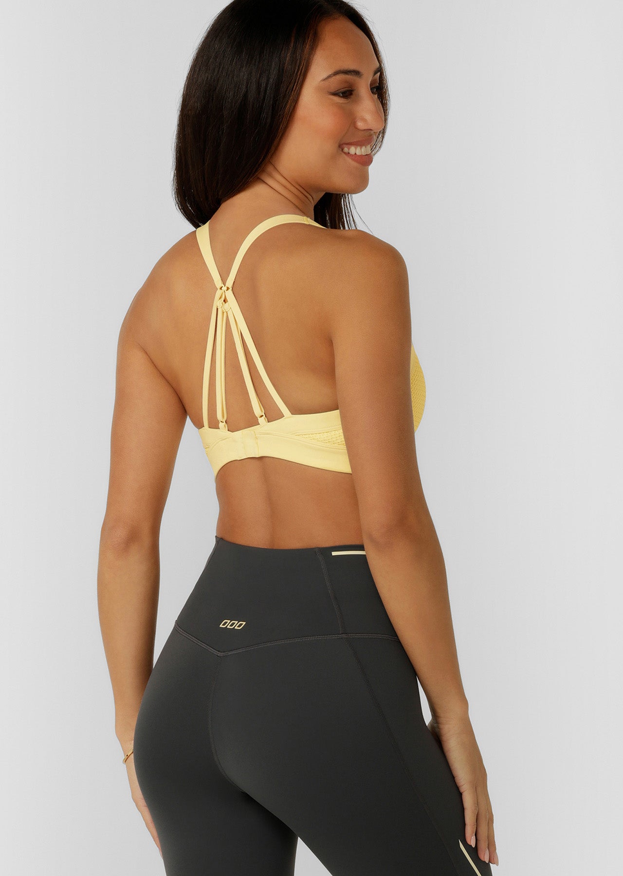 Lorna Jane Dash Max Support Sports Bra - Lemon Cream