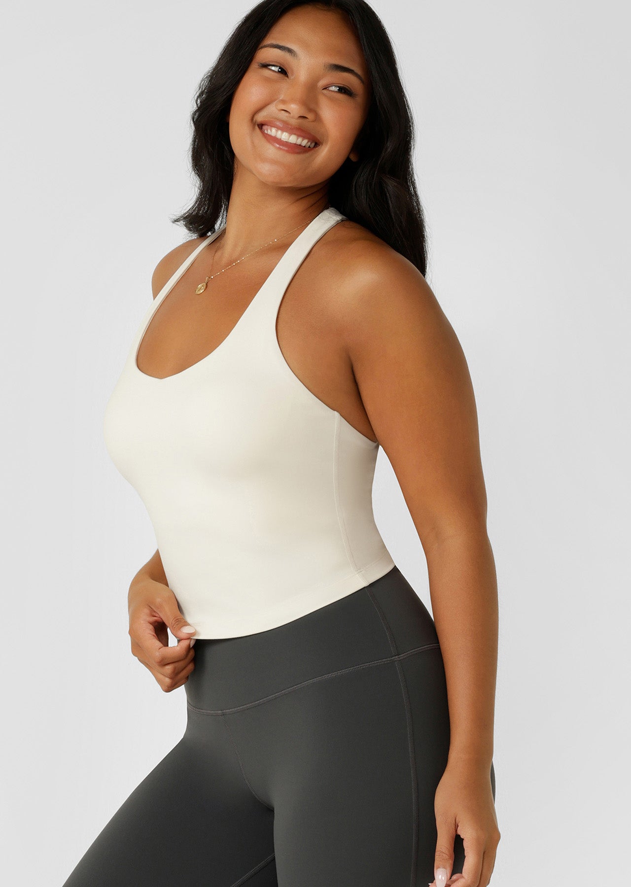 Lorna Jane Sculpt Active Tank - Cream