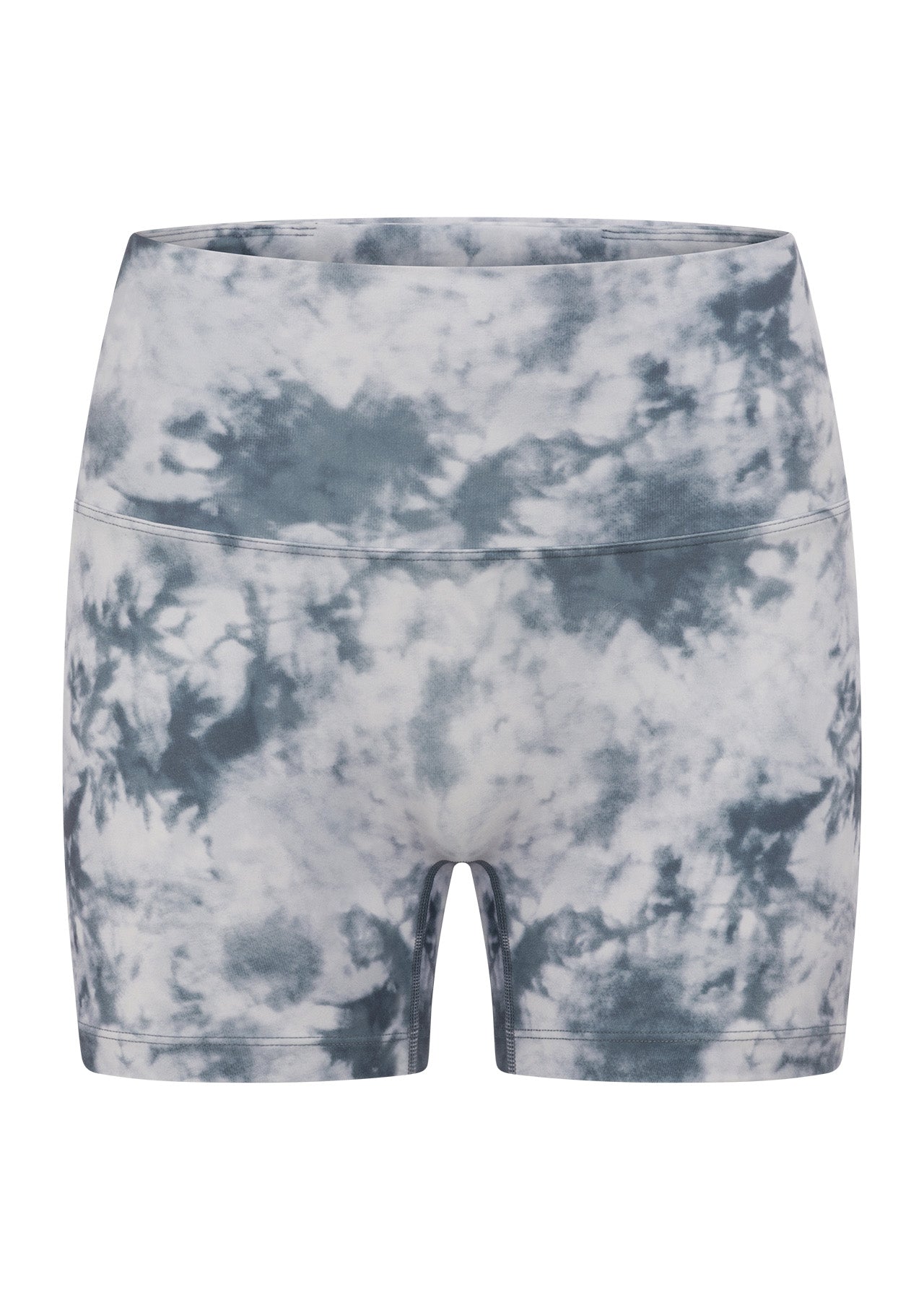 Lorna Jane Sky High Tie Dye 12cm Bike Shorts - Titanium Tie Dye Print