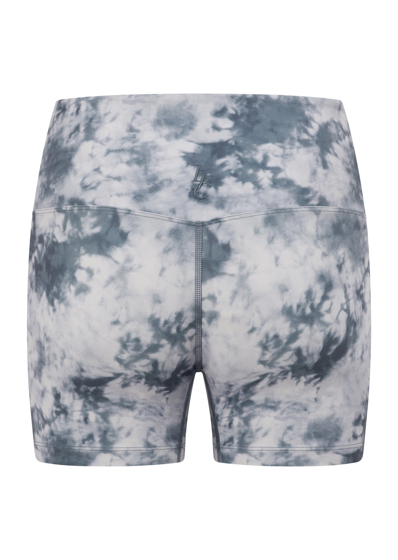 Lorna Jane Sky High Tie Dye 12cm Bike Shorts - Titanium Tie Dye Print