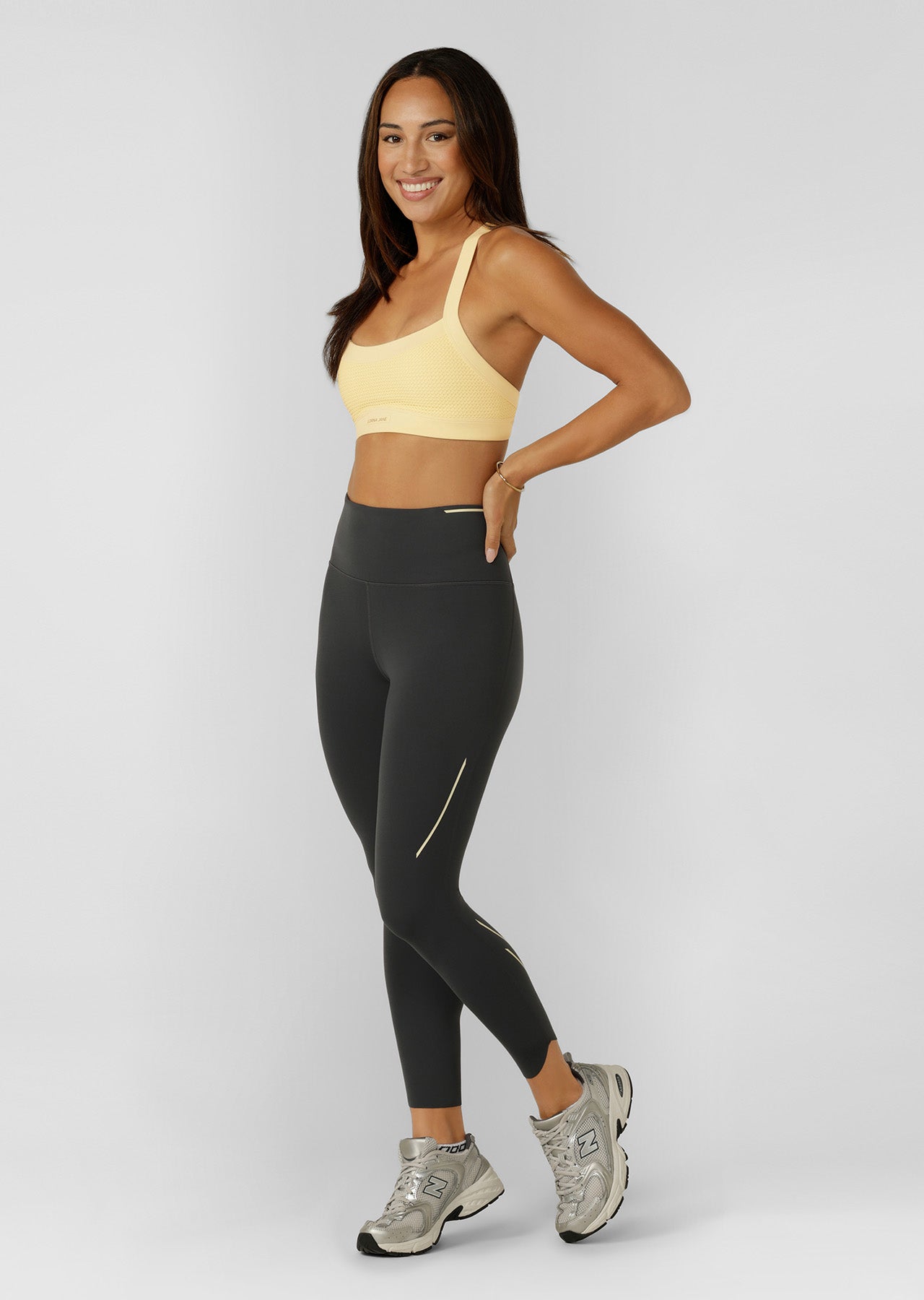 Lorna Jane Dash No Chafe Ankle Biter Leggings - Titanium