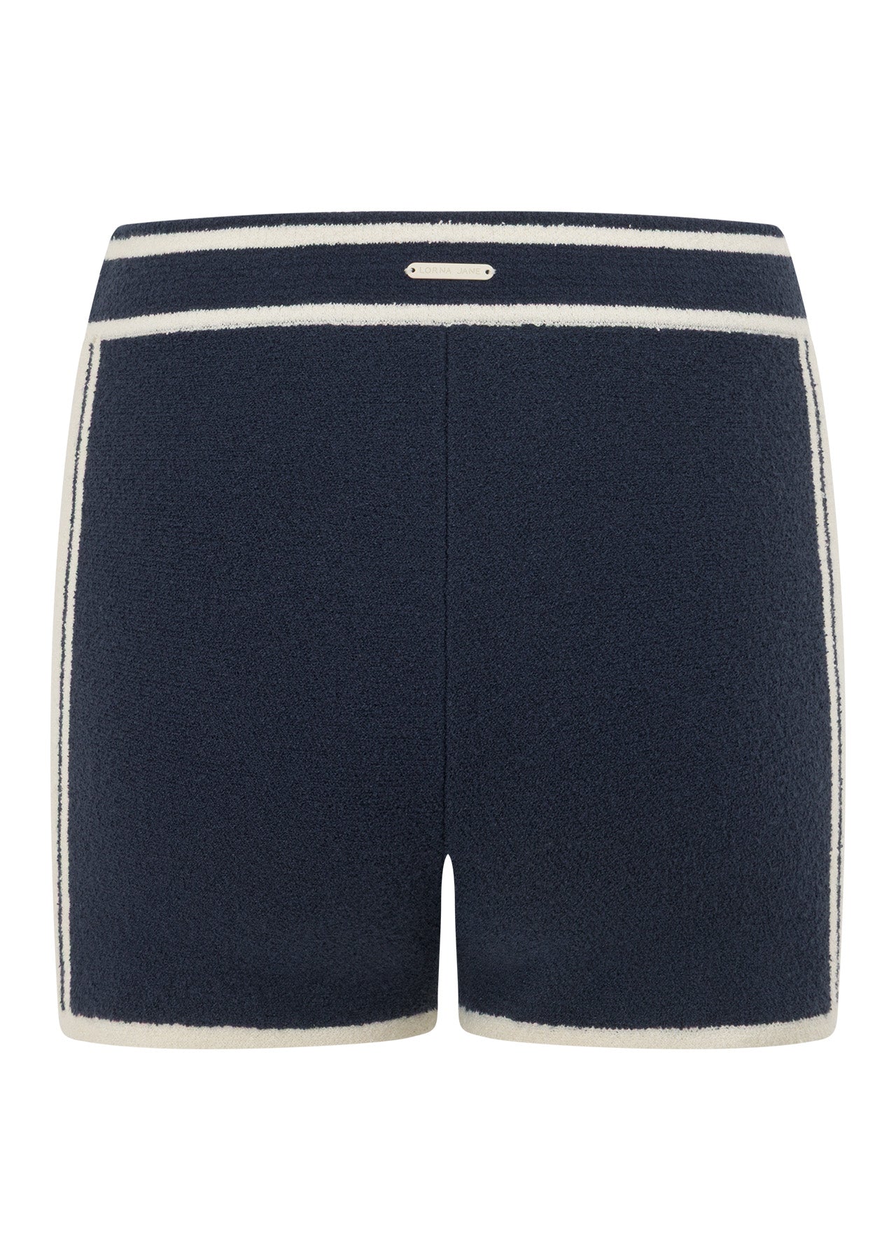 Lorna Jane Home Stretch Knit Cheeky Shorts - Platinum Navy