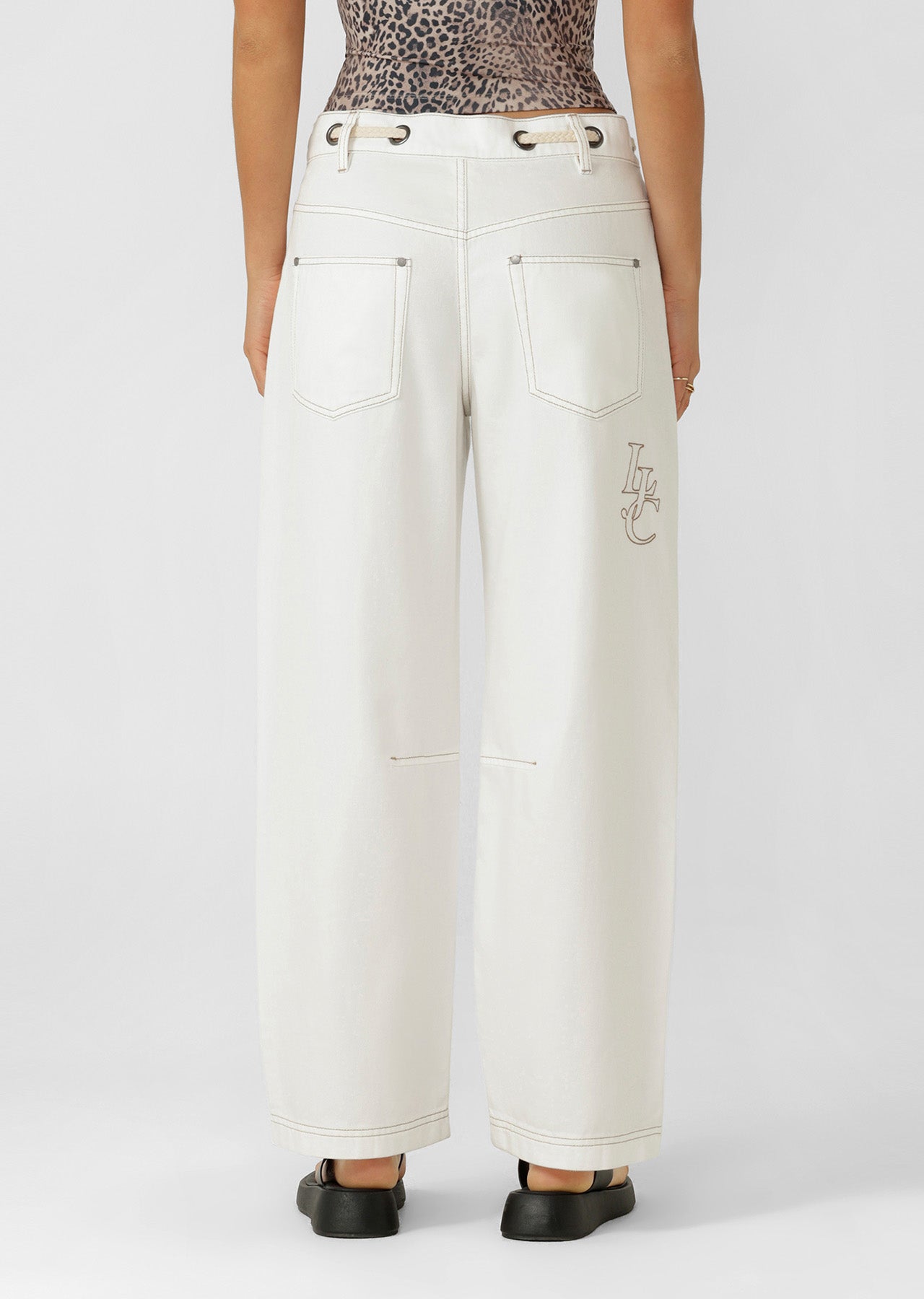 Lorna Jane Off Duty Vintage Denim Pants - Vintage White