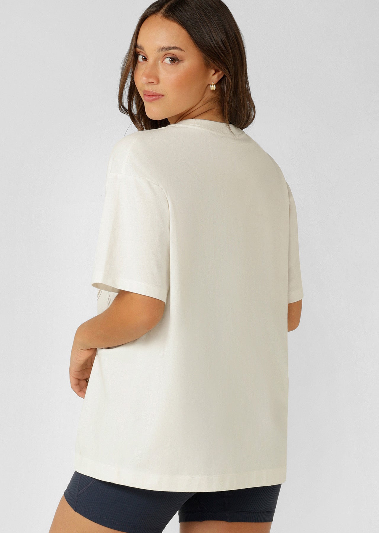 Lorna Jane Since 1989 Boyfriend T-Shirt - Porcelain