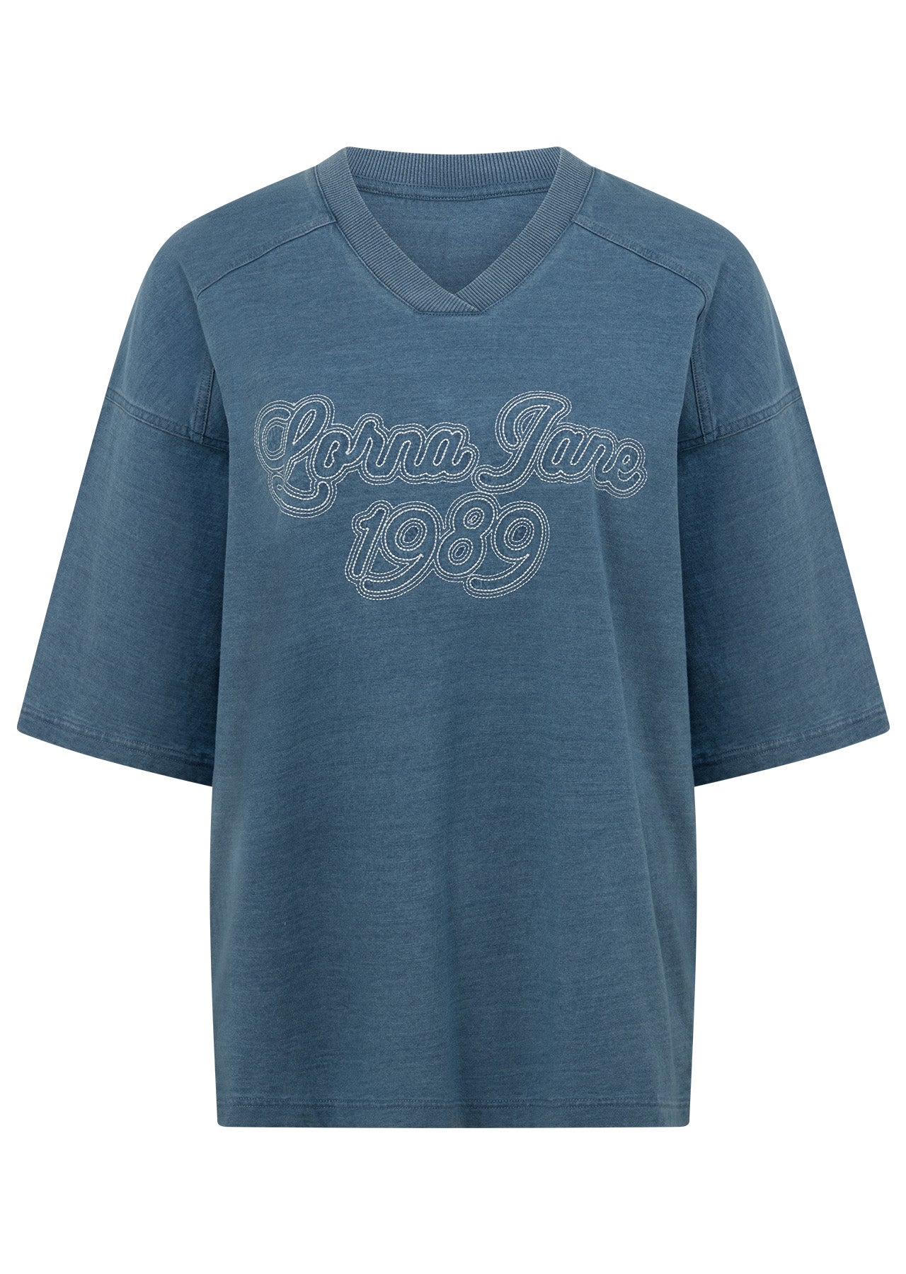 Lorna Jane Playfield T-Shirt - Washed Blue Denim