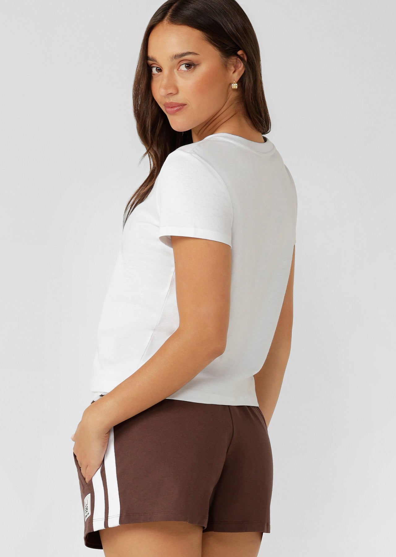 Lorna Jane V-Neck Slim T-Shirt - White