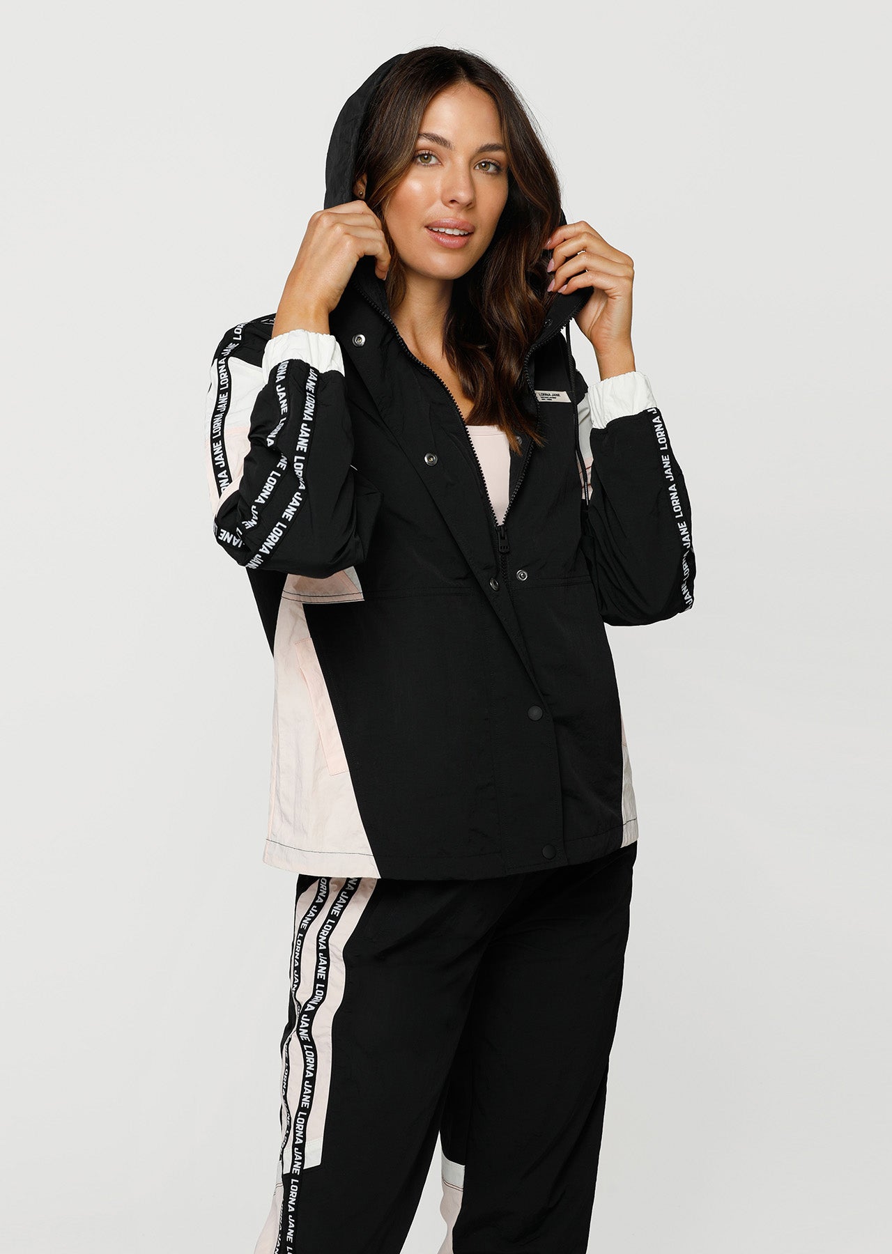 Lorna Jane 80's Revival Zip Jacket - Black Multi