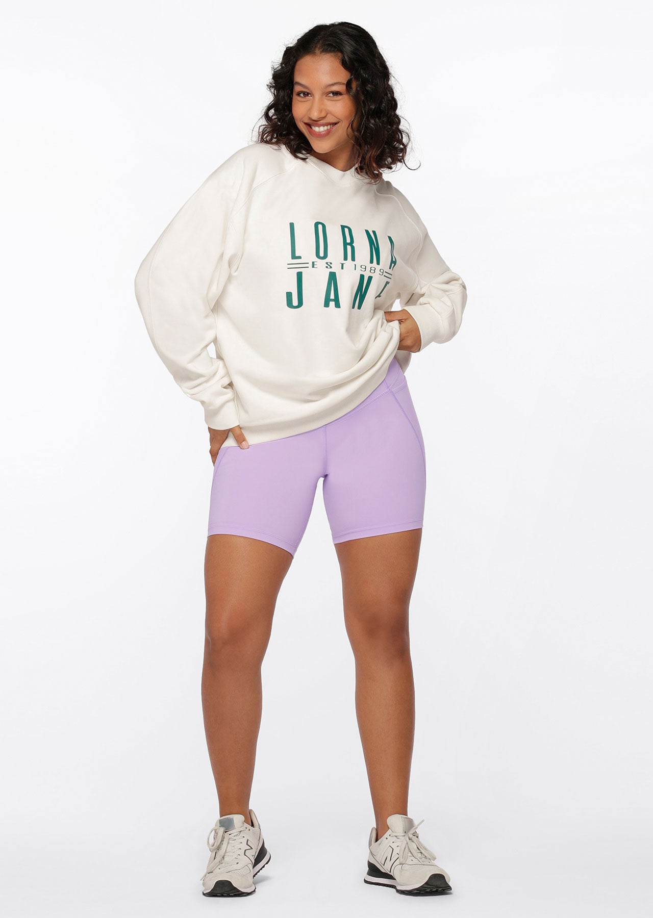 Lorna Jane 90's Nostalgia Oversized Sweat - Porcelain