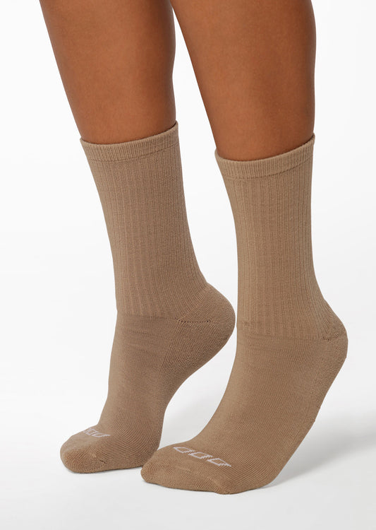 Lorna Jane Merino Wool Blend Quarter Crew Socks - Dark Off White