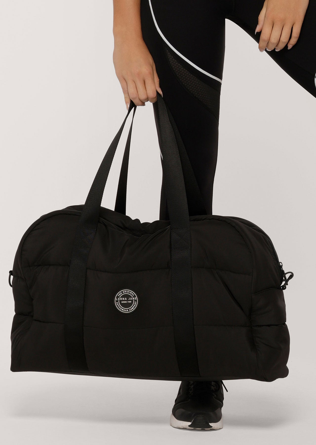 Lorna Jane Puffer Gym Bag - Black