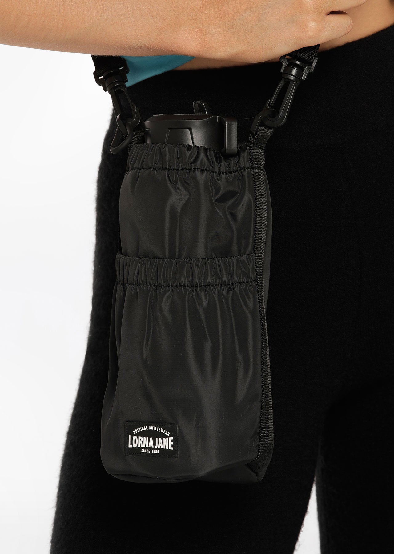 Lorna Jane Cross Body Drink Bottle Bag - Black