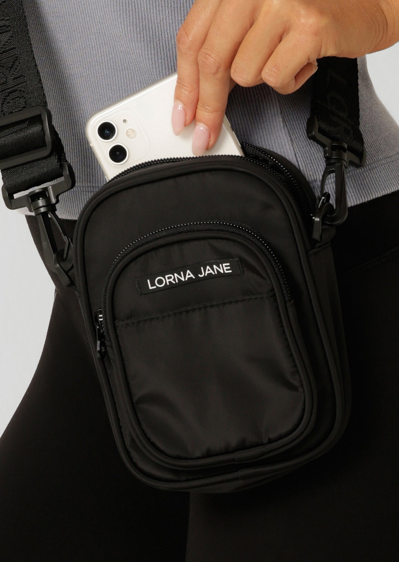 Lorna Jane LJ Crossbody Bag - Black