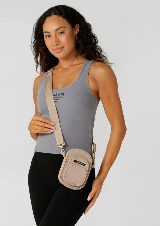 Lorna Jane LJ Crossbody Bag - Latte