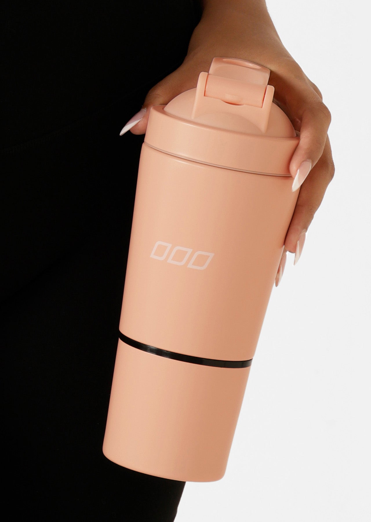 Lorna Jane Stainless Steel Compartment Protein Shaker - Dream Pink