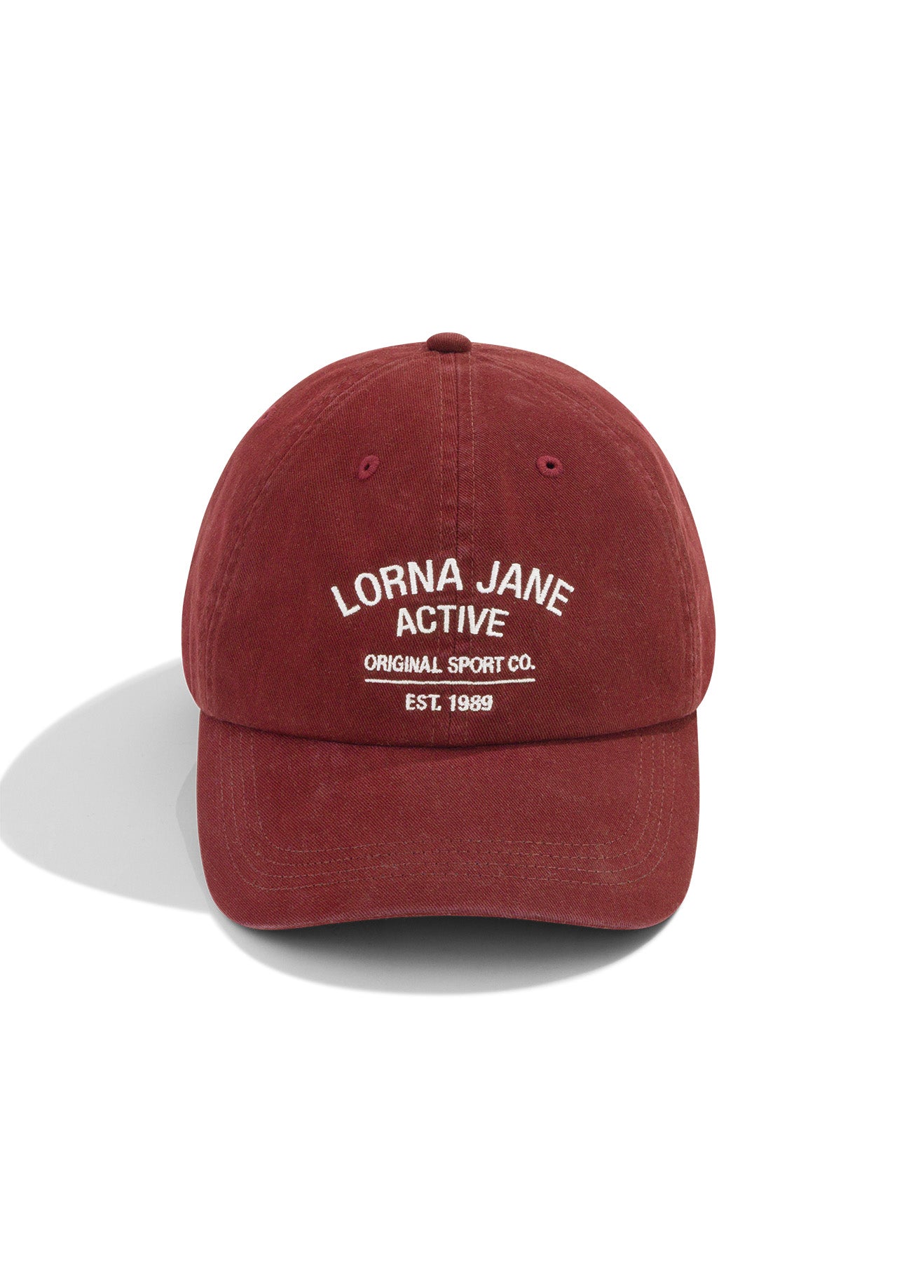 Lorna Jane Original Sport Washed Cap - Washed Dark Ruby