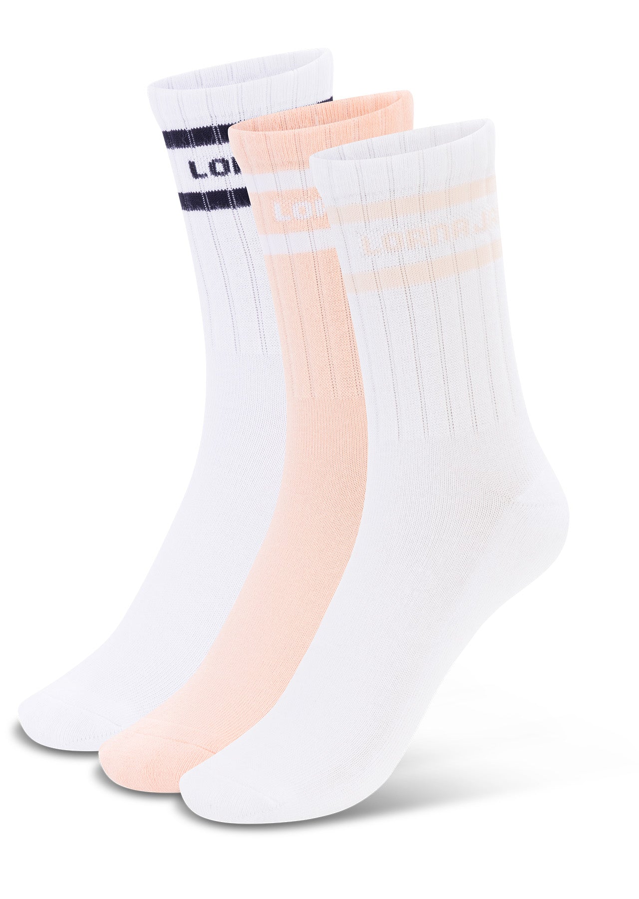 Lorna Jane Sporty Crew 3PK Socks - Multi