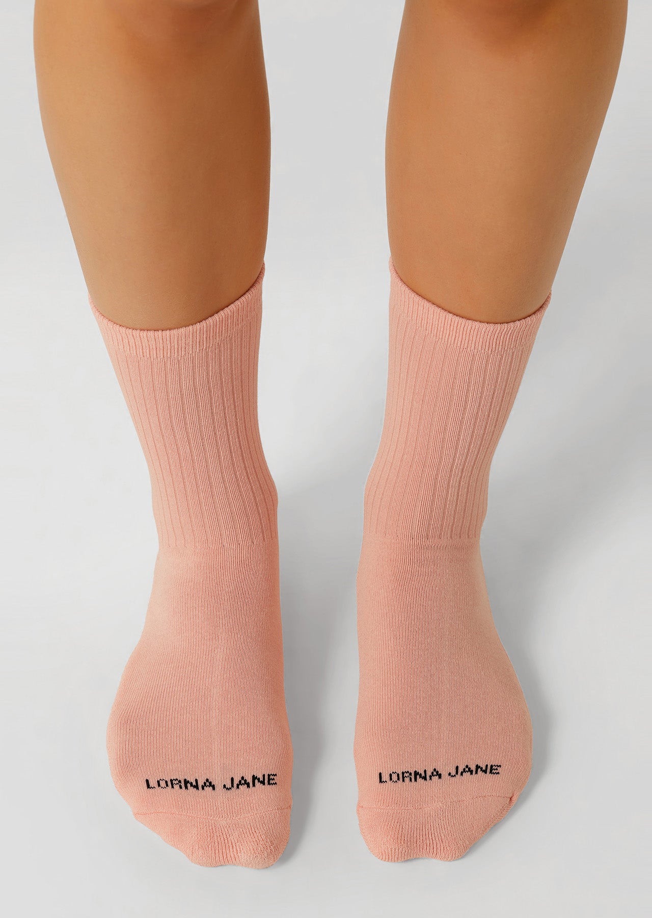 Lorna Jane 2PK Iconic Crew Socks - White/Ballerina