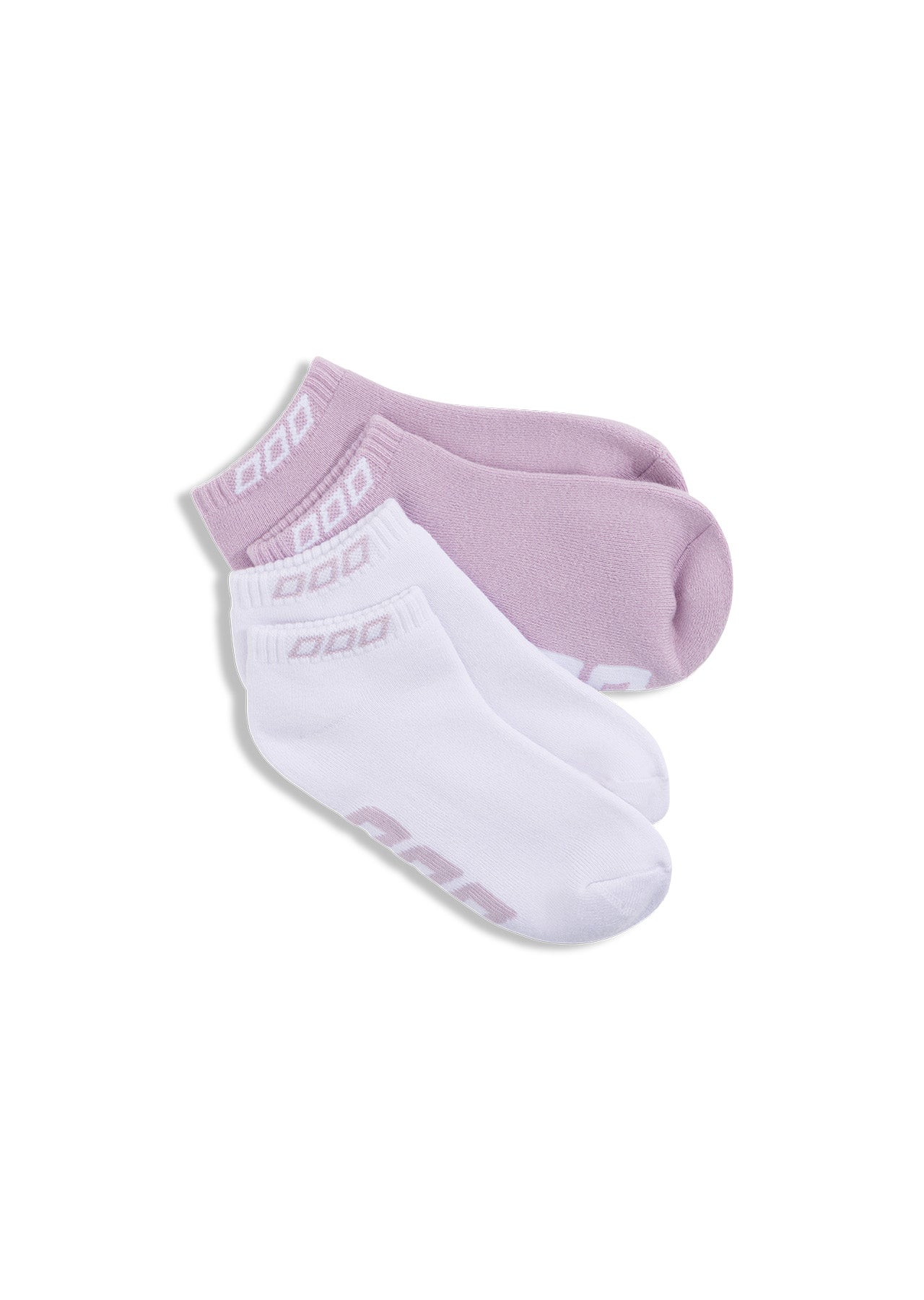 Lorna Jane 2PK Iconic Socks - Pale Orchid Lilac & White