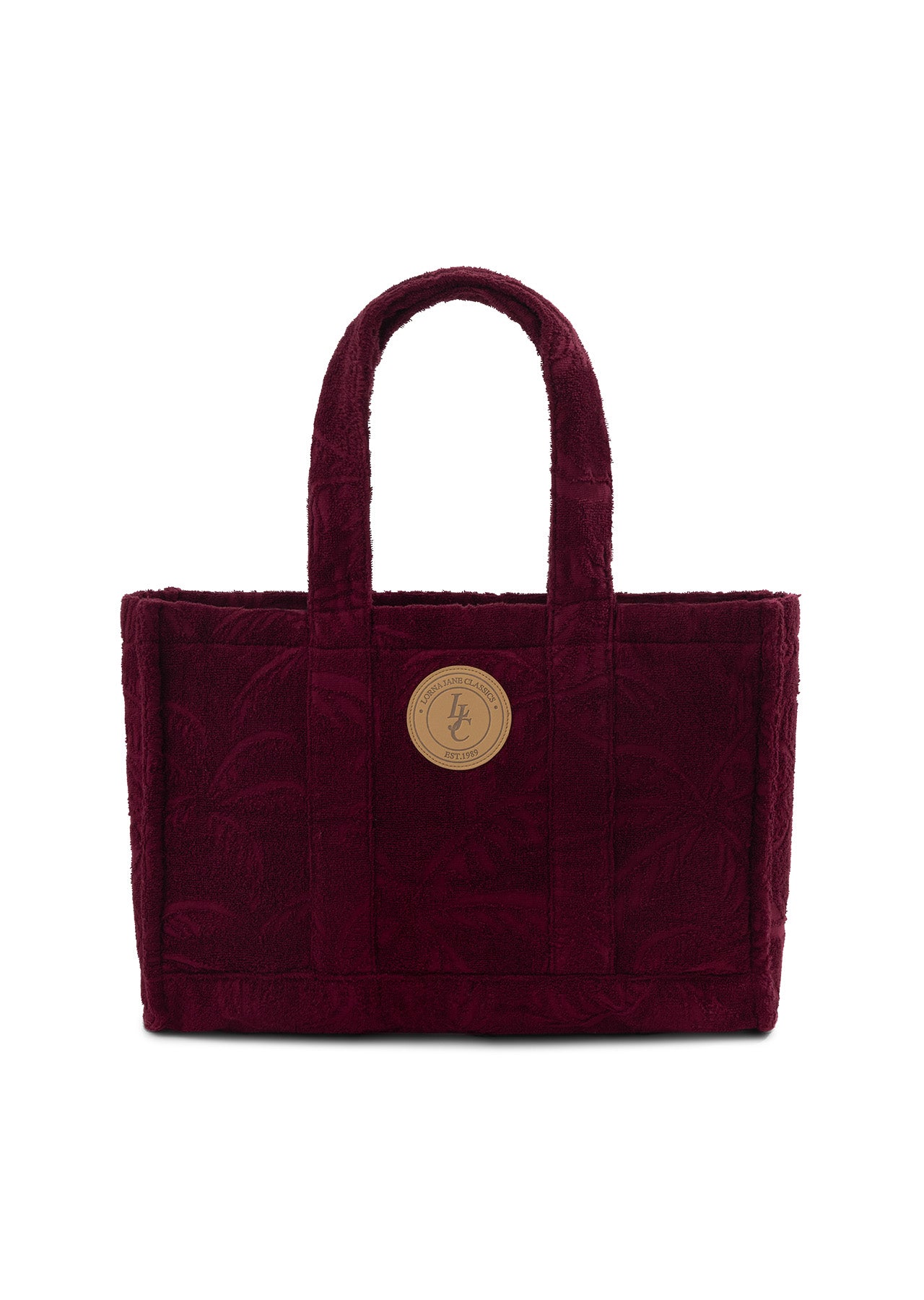 Lorna Jane Calypso Terry Beach Bag - Cranberry