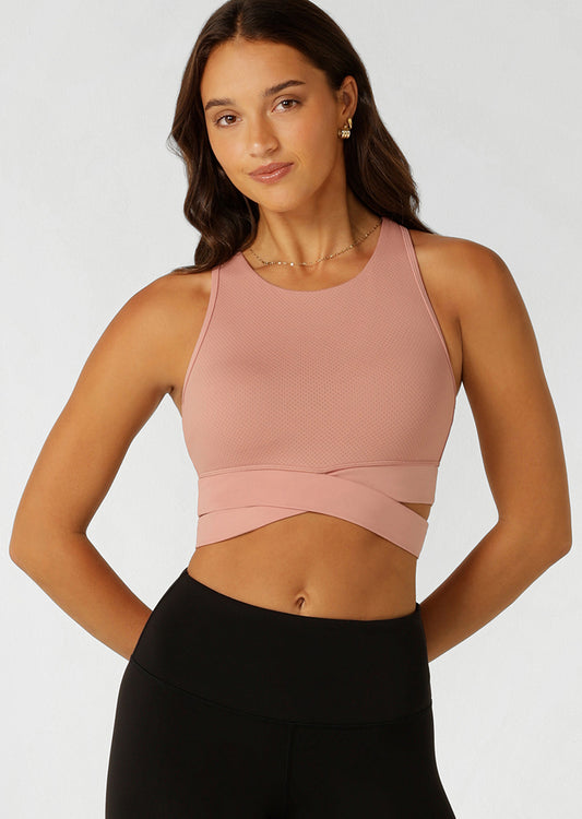 Lorna Jane Get Fit Sports Bra - Ash Rose