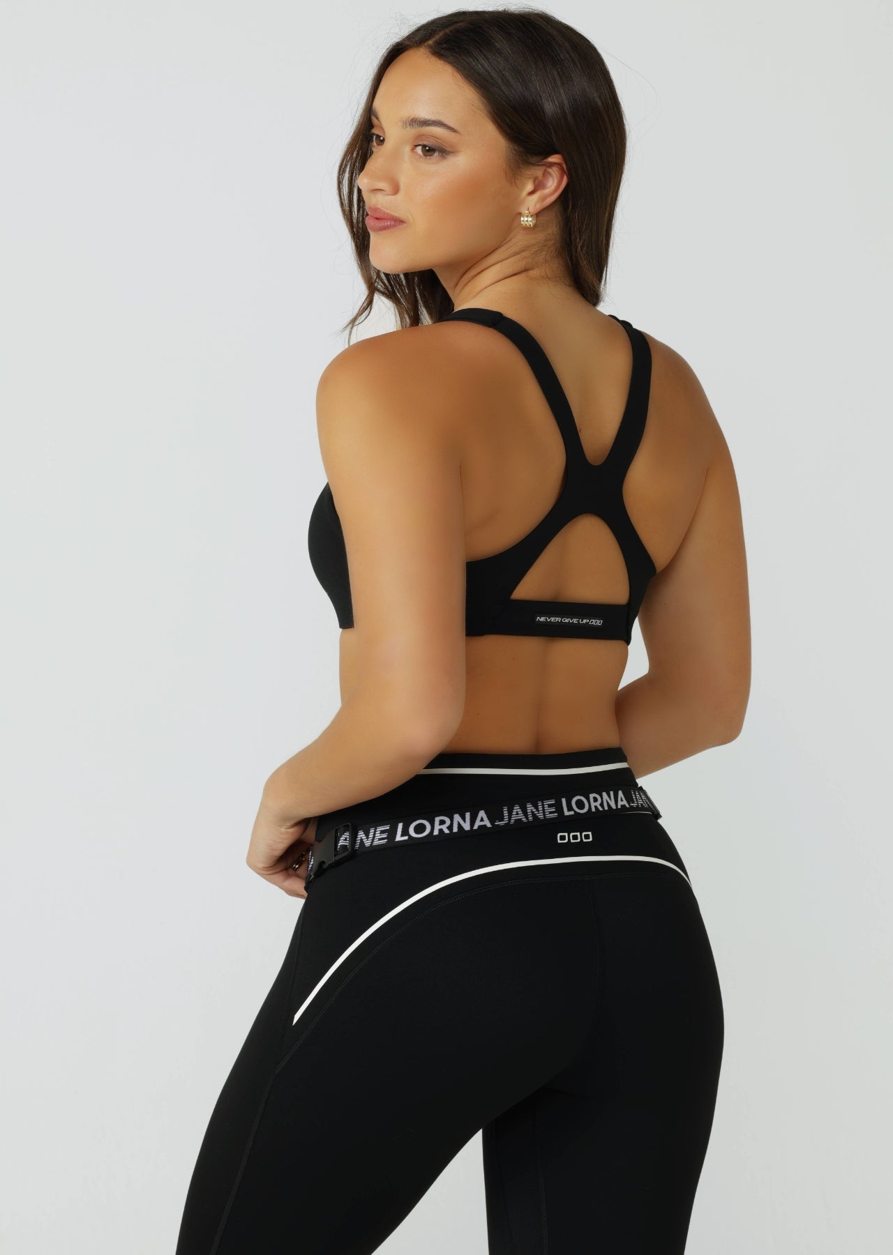 Lorna Jane Skinny Iconic Comfort Sports Bra - Recycled Black