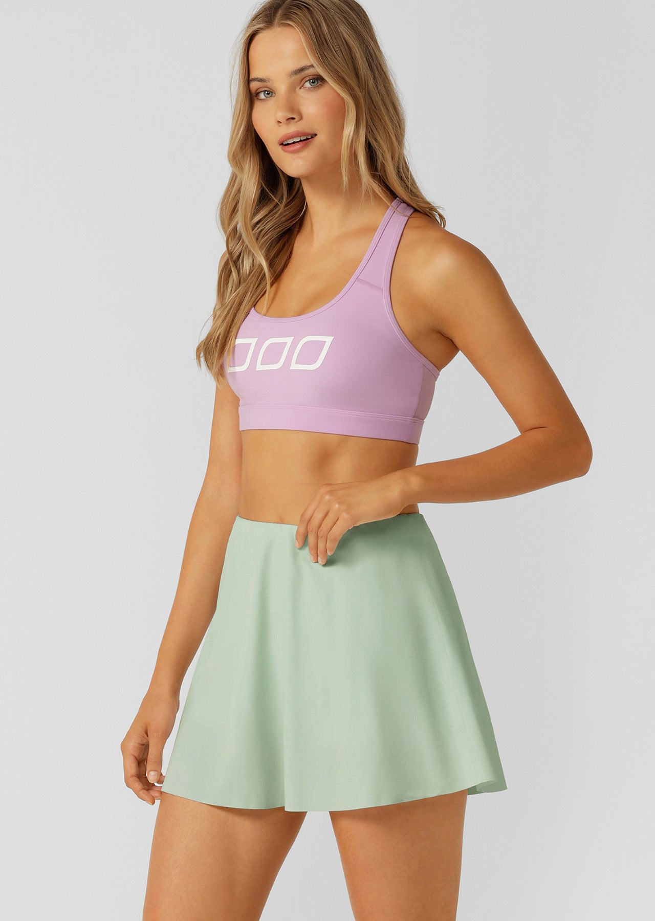Lorna Jane Skinny Iconic Comfort Sports Bra - Soft Lilac
