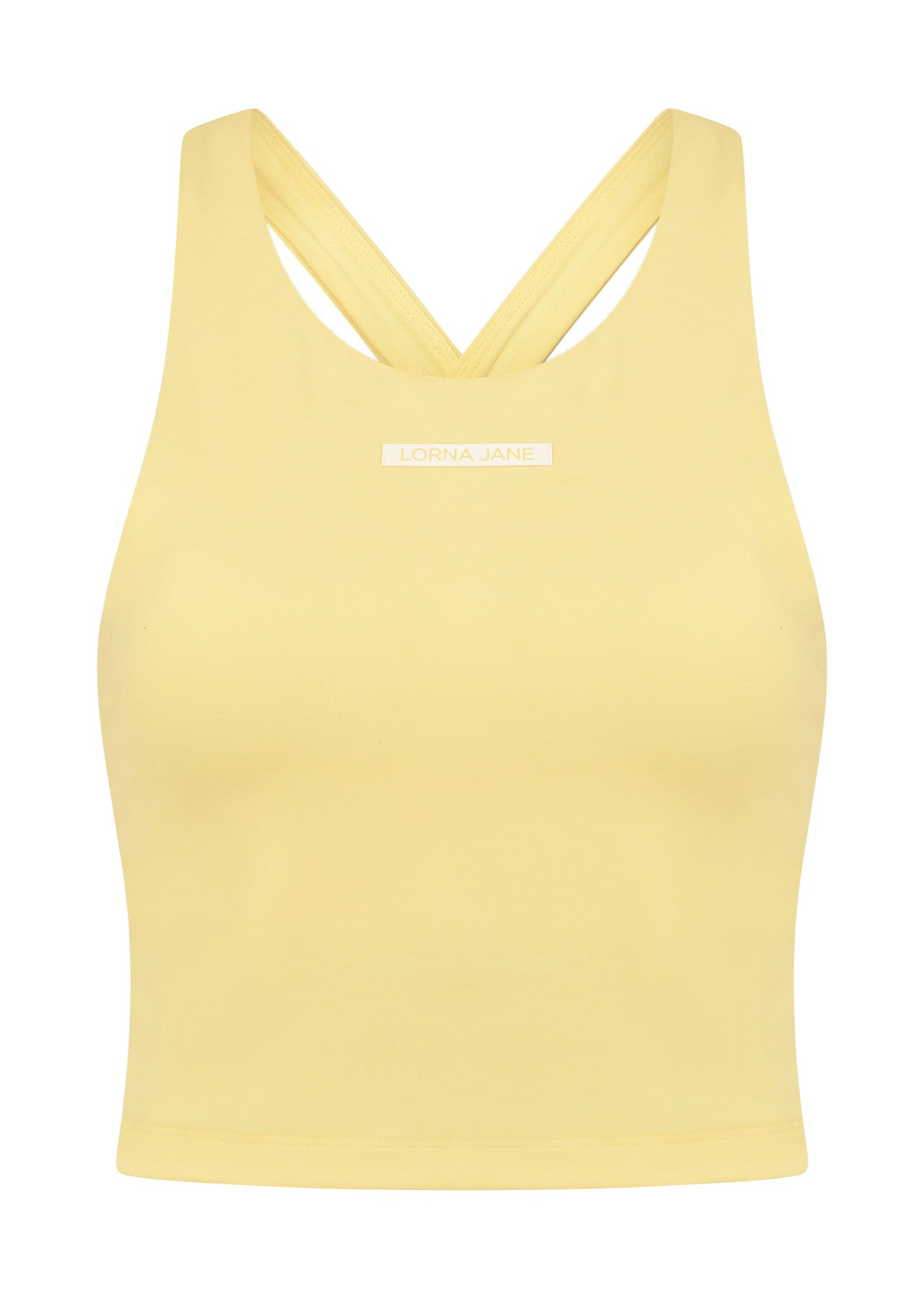 Lorna Jane Flexible Tank Bra Combo - Lemon Cream