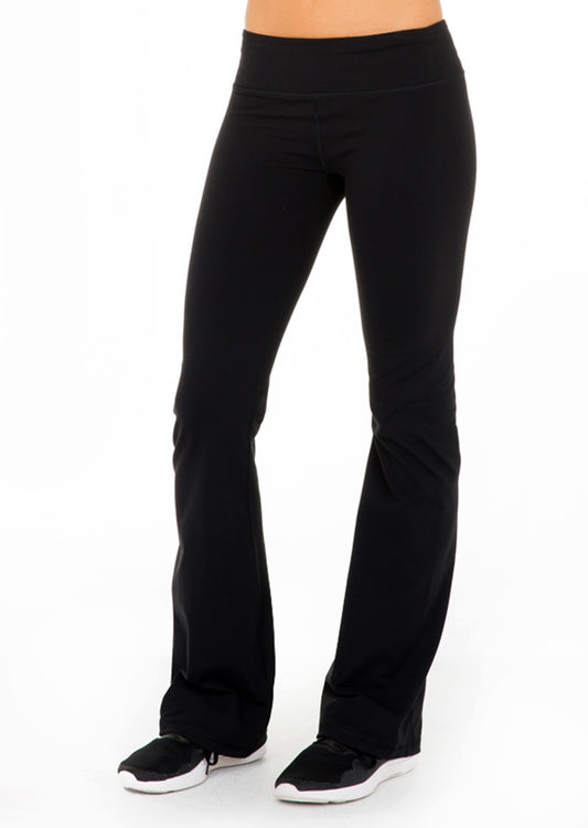 Lorna Jane LJ Full Length Bootleg Pants - Black