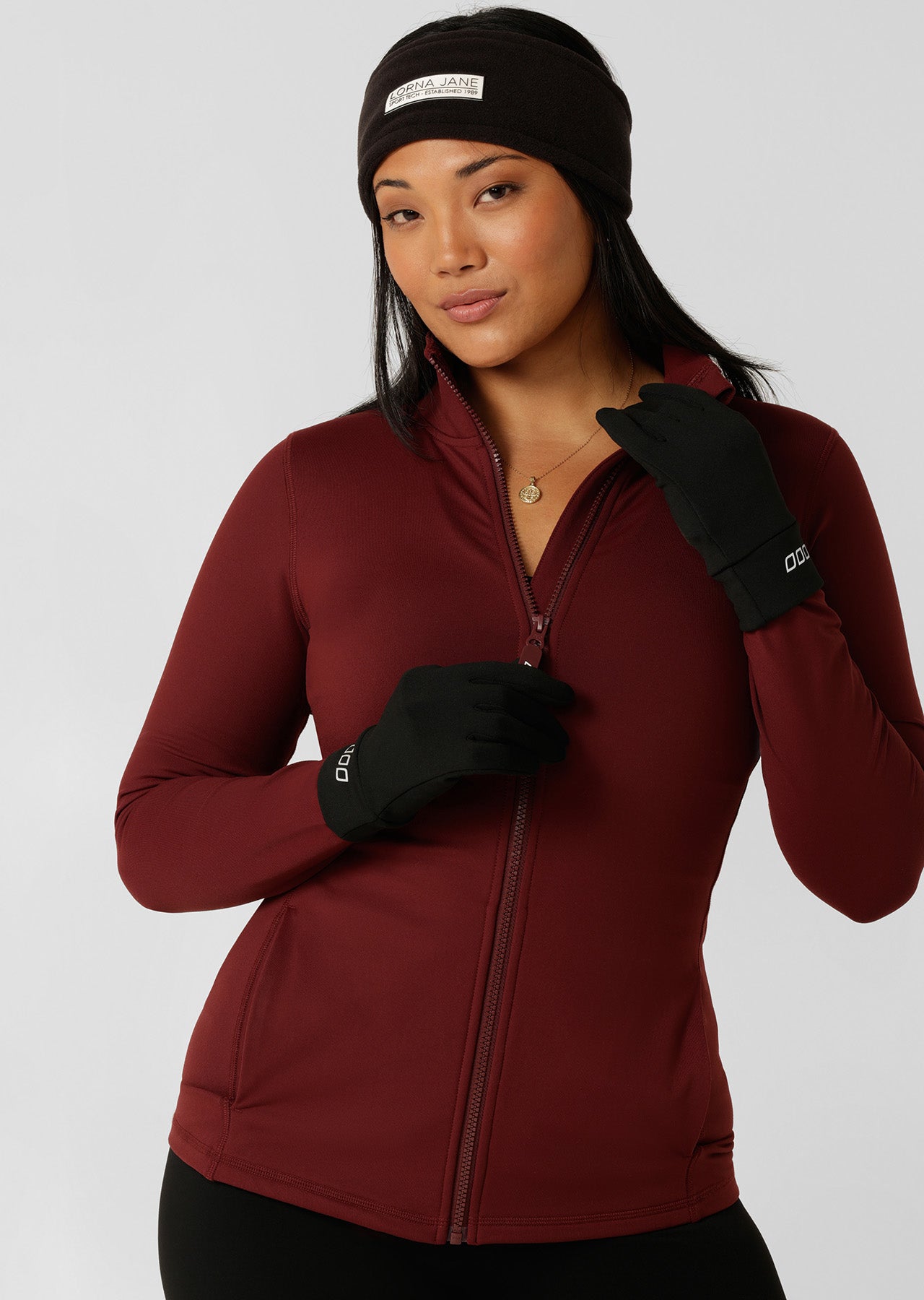 Lorna Jane Thermal Running Gloves - Black