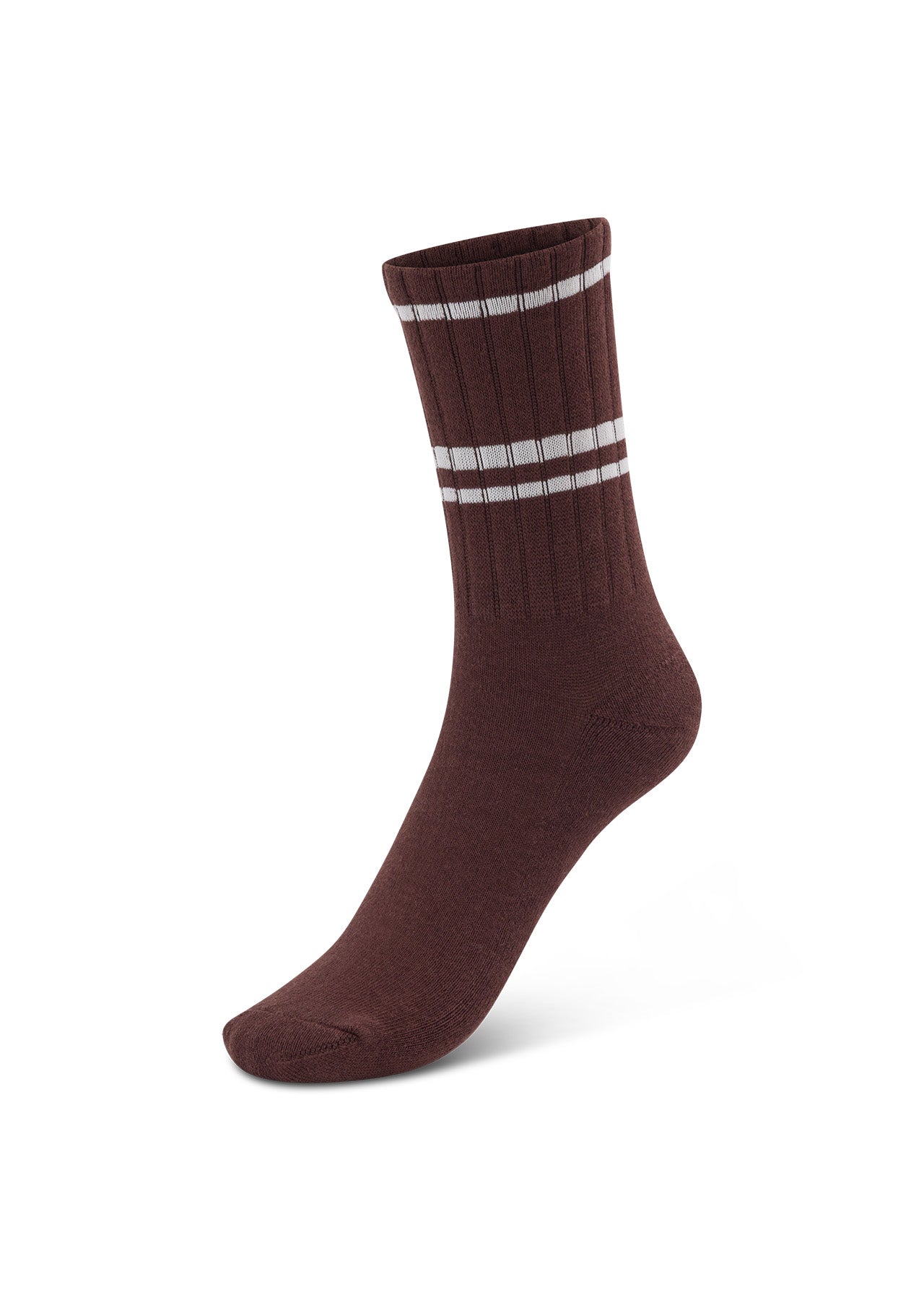 Lorna Jane Lotus Crew Socks - Truffle & Porcelain
