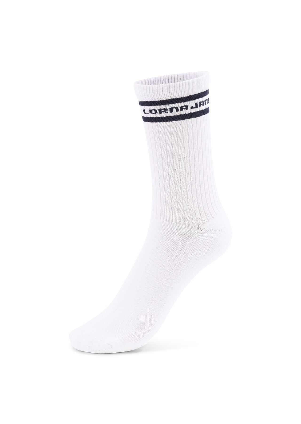 Lorna Jane Pilates Grip Crew Socks - White