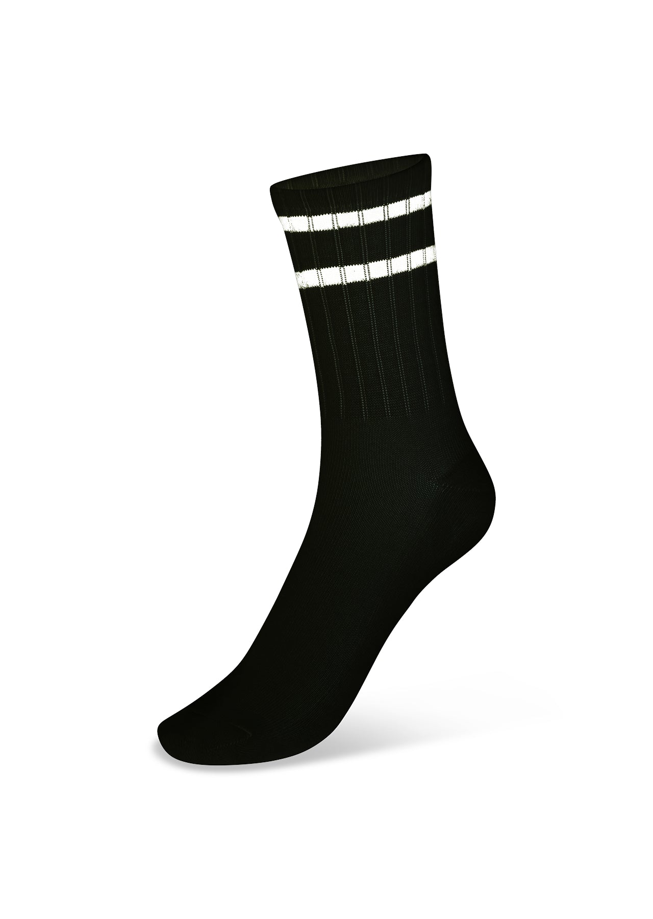 Lorna Jane Sporty Crew Socks - Black & White