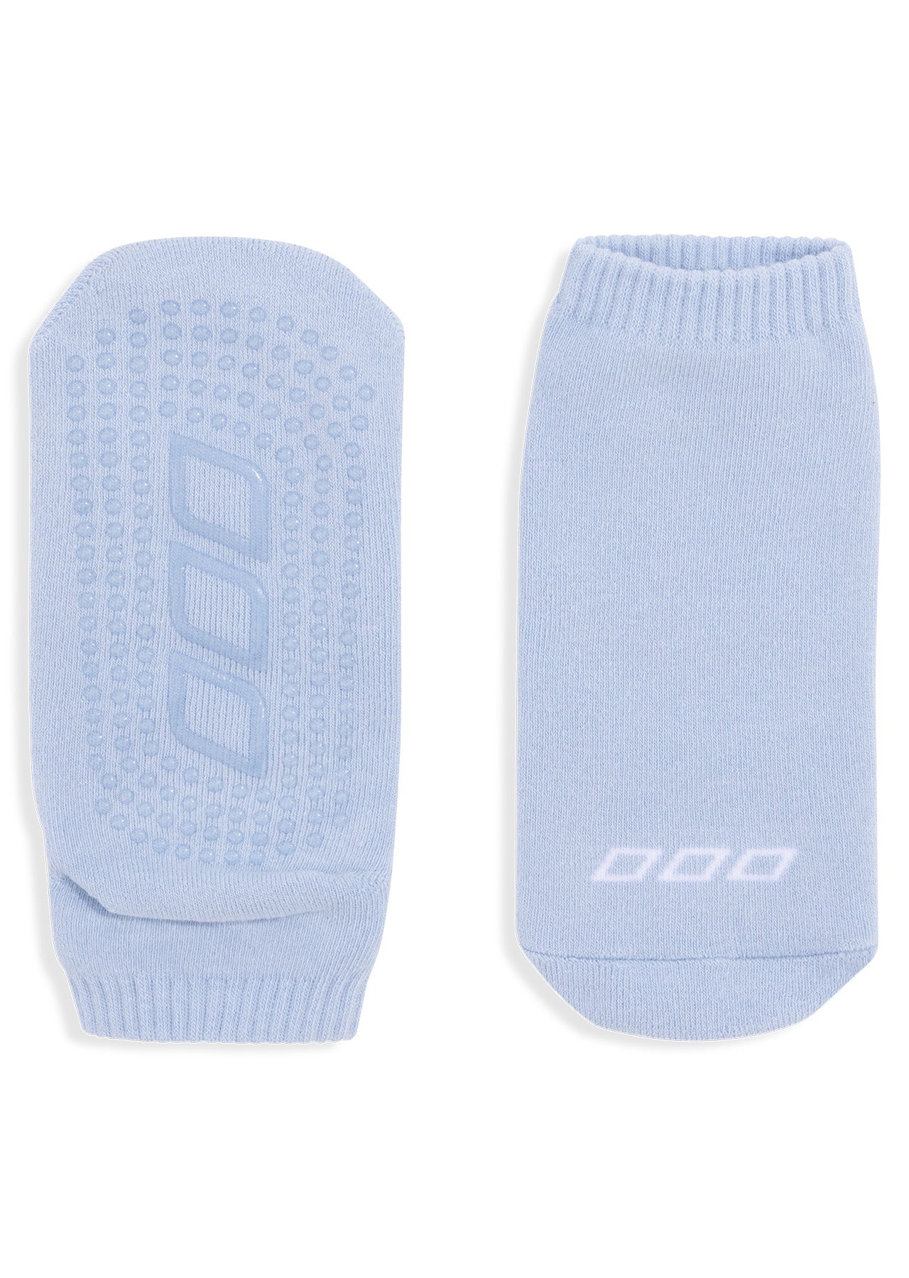 Lorna Jane 2PK Icon Pilates Grip Socks - White/Toulouse Blue
