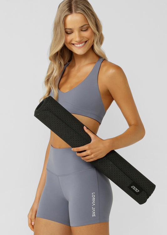 Lorna Jane Lightweight Travel Exercise Mat - Black