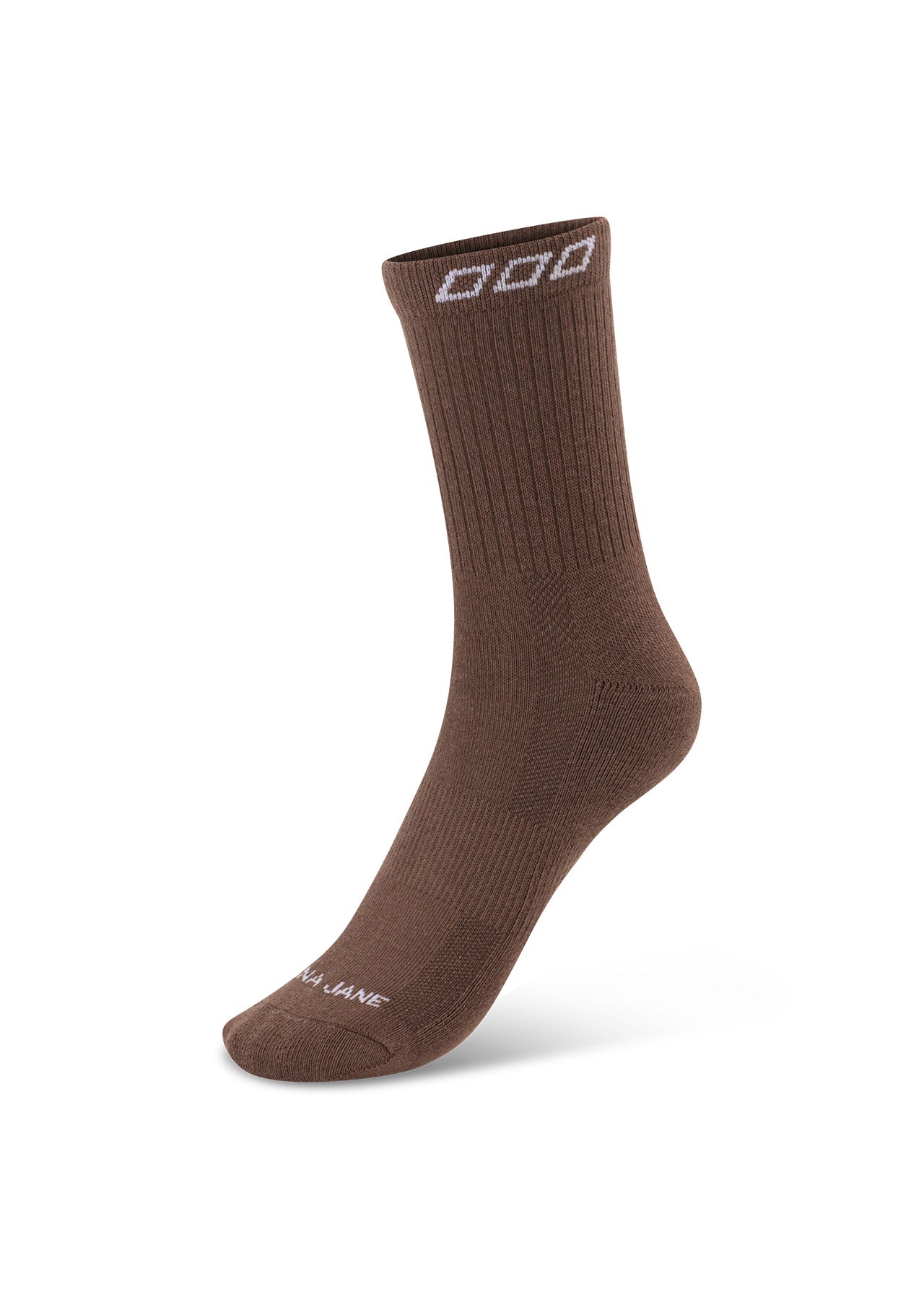 Lorna Jane LJ Quarter Crew Socks - Dark Cedar & White
