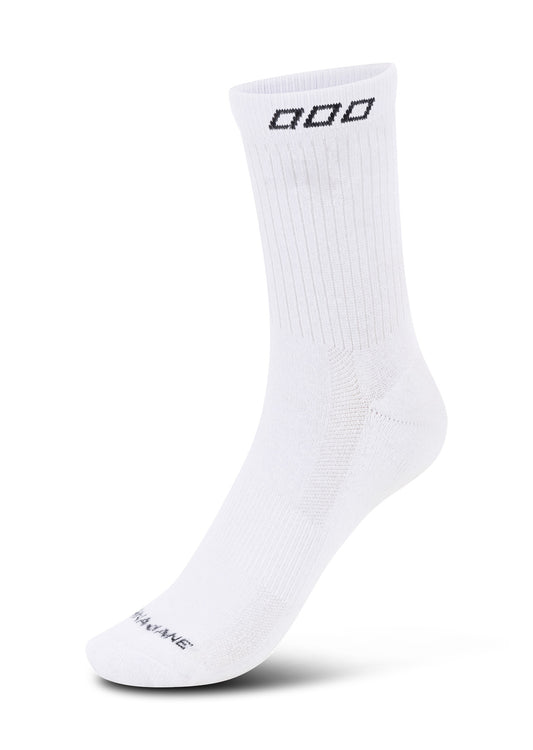 Lorna Jane LJ Quarter Crew Socks - White & Black