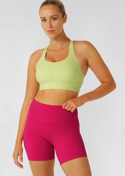 Lorna Jane Amy Maximum Support Sports Bra - Glow Green