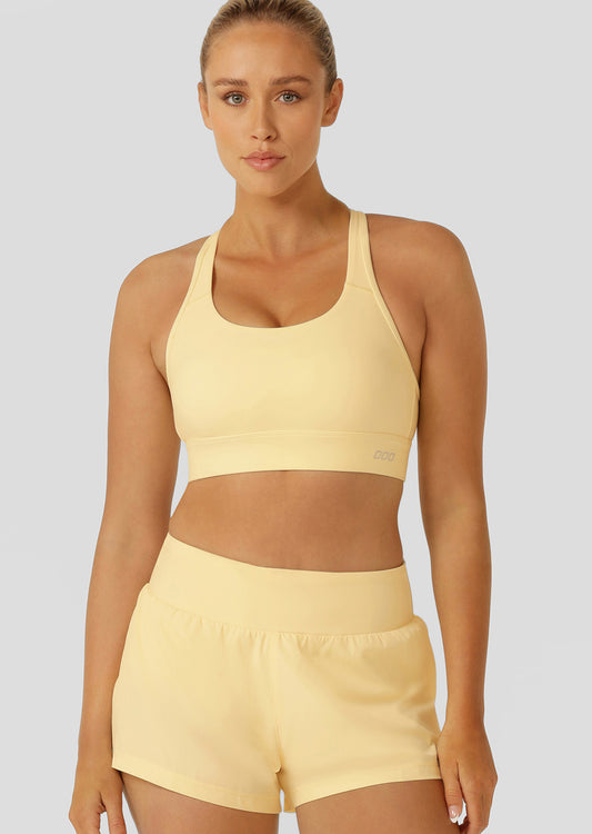 Lorna Jane Amy Maximum Support Sports Bra - Lemon Cream